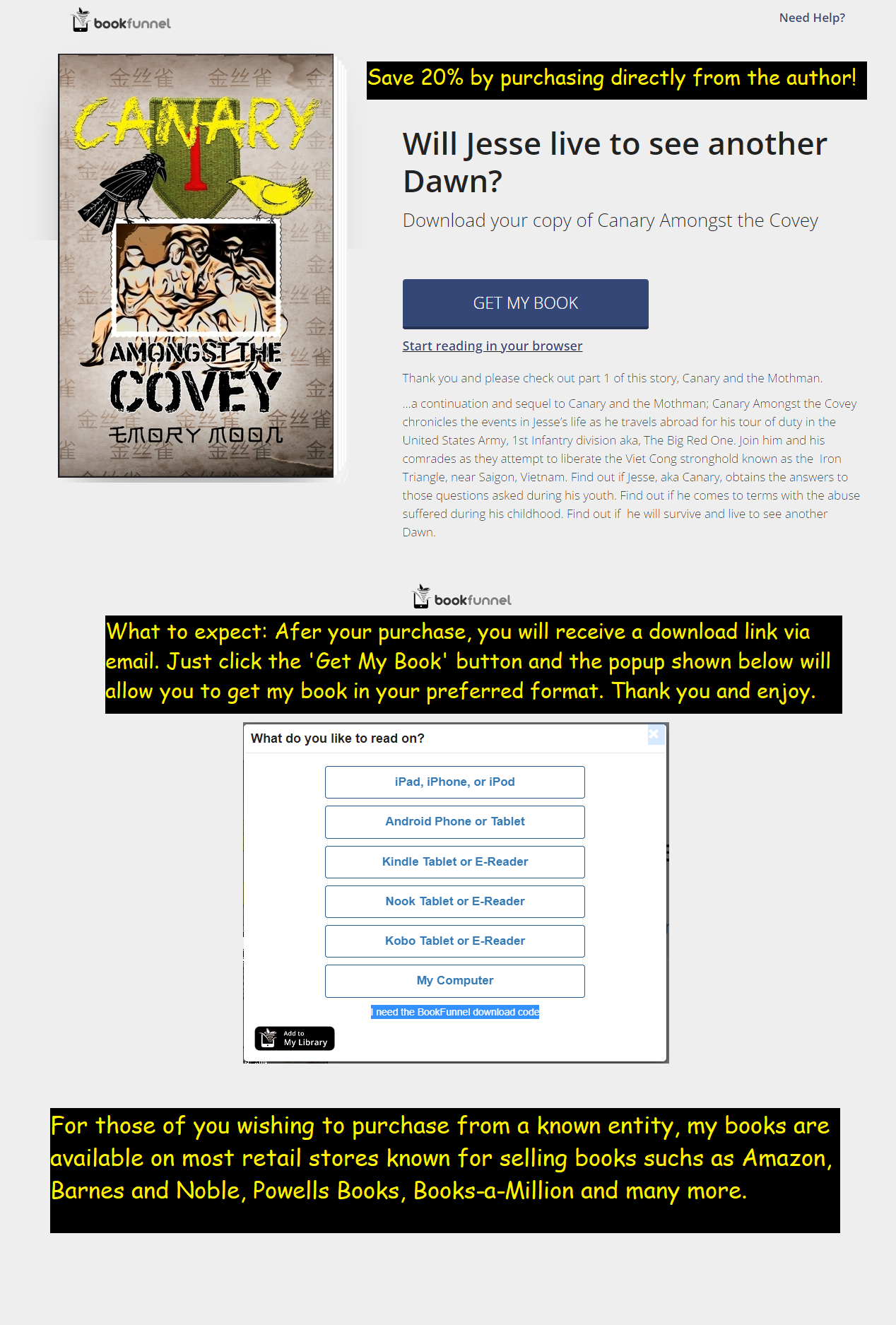 Canary and the Reptillian Ways of the Cassowary - (ebook future download) (Canary Trilogy Part-3) (discount-code: CASSOWARY for FREE future download)